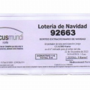 medicusmundi norte en Cantabria ya dispone de la loter&iacute;a de Navidad 2023
